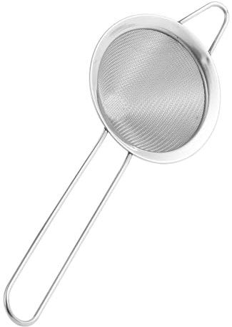 Cabilock 1Pc Triangular Cone Ice Drainer Filter Stainless Steel Juice Residue Strainer with Ergonomic Handle for Home Bar Restaurant and Kitchen Use