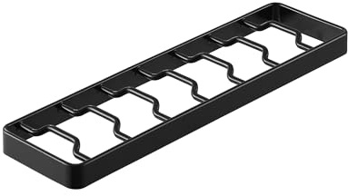 YAMAZAKI Tower Schüssel-Aufbewahrung S, schwarz | Stahl, Mit rutschfesten Silikonfüßen, Organizer für Regal und der Schublade, 8,6 x 32 x 2,2 cm, Japanisches Design