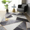 RUGMRZ Area Rugs For Living Room Kids Rugs For Bedrooms machine washable rug 100x150CM rugs washable gray Black modern geometric carpet Out Door Rug Patio Rugs Outdoor
