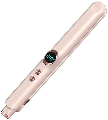 Eachans Cordless Hair Straightener Anti-Scald, Rechargeable Cordless Travel Flat Iron, Mini Ceramic Hair Straightener with 4000mAh Battery, Multiple Heat Settings, Travel Size (Pink)