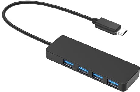 Adaptateur Hub 4 Ports USB 3.0 Multiprise USB-C pour Ordinateur/Clé USB/Disque Dur Externe/Clavier/Souris Phonillico®
