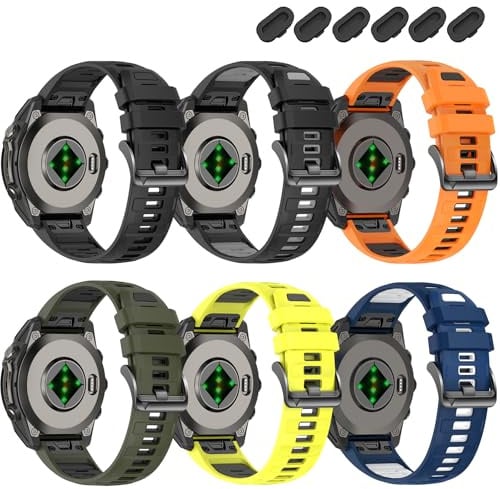 CFXHWZH Silikon Armband Kompatibel mit Garmin Fenix 8/8 Pro 47mm/Fenix 7/7pro/6/6 pro/5 plus,22mm Quickfit Ersatzarmband für tactix 8/Quatix 8 47mm/Descent G2/Forerunner 970/965/955/Approach S62/S70