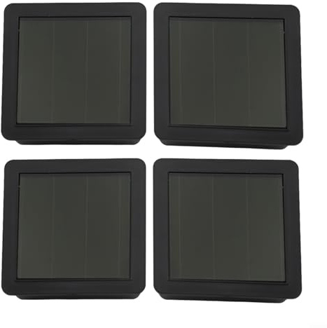 Wasserdichter Laternendeckel, kleine quadratische LED-Solarleuchten, Ersatz-Batteriebox, DIY-Laterne, Outdoor-Hängeleuchte Gartendekoration (4 Stück)