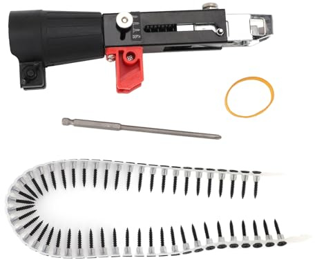 YWBL-WH Automatic Chain Nail Gun Electric Drill Screw Tightening Equipment Screwdriver Drill Attachment Woodworking Tool for Drywall Wood Board Ceiling