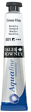 Daler-Rowney Aquafine Watercolour Paint, Aluminium Tube, 0.27oz - 8 ml, Chinese White