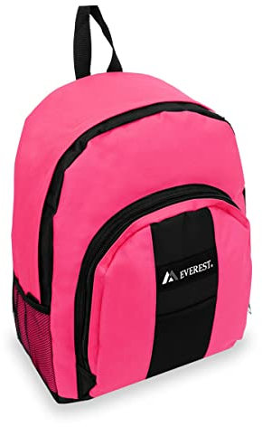 Everest Gepäck-Rucksack mit Vorder- und Seitentaschen, Pink/Schwarz, Einheitsgröße