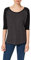 Build Your Brand Ladies 3/4 Contrast Raglan Tee L,Charcoal (Heather)