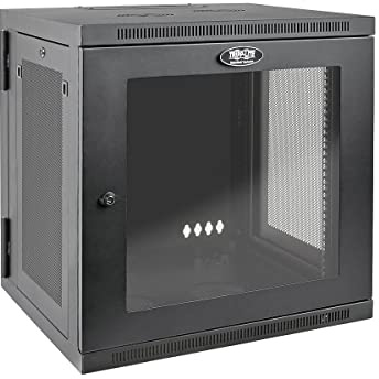 Tripp Lite 12U Wall Mount Rack Enclosure Server Cabinet with Acrylic Glass Door, Hinged Back, 24.5 in. Deep, UPS-Depth (SRW12USDPG)