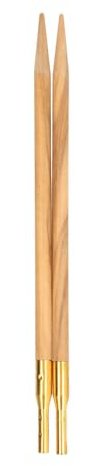 Addi 576-500 Stricknadel Spitzen, Olivenholz, Braun, 18.7 x 12.3 x 0.5 cm