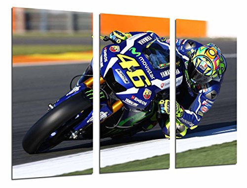 Cuadros Cámara Fotografie Bild Motorrad Valentino Rossi, Motorrad, Yamaha, Straße Gesamtgröße: 97 x 62 cm XXL