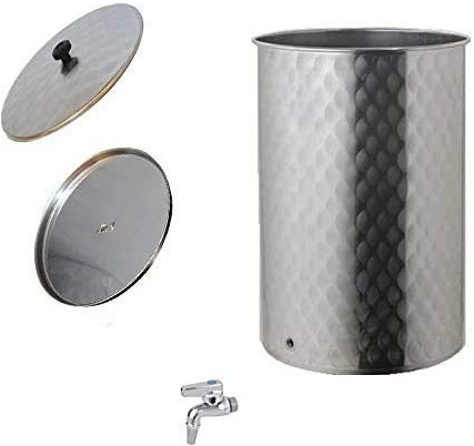 Quattro Effe Serbatoio Contenitore Inox per Vino con Galleggiante Olio da 50 a 1000 lt (150 Basso)