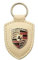 Véritable porte-clés avec blason Porsche, blanc, 1