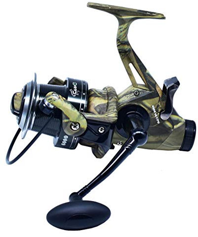 CarpOn Angelrollen Spinnrollen Süßwasser Salzwasser Angelrolle Spinnrolle Links/Rechts Austauschbare Angelrolle Freilaufrolle (Camouflage, 4000SK)