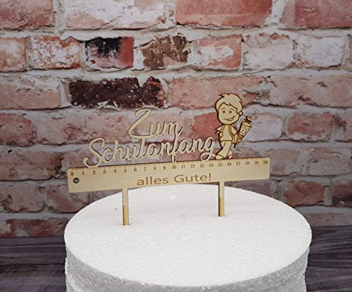 MK Schoenes Schulanfang-Lineal-Junge-Caketopper