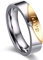 Uloveido 4mm Titan Titan Edelstahl Gold Liebe für Immer Ring Zwei Töne Ehering Ringe für Sie CR058 (Frauen, Größe 52)