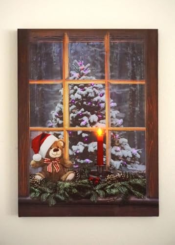 Wandbild mit Weihnachtsmotiv Wanddeko Weihnachten/Winter LED