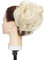 Tousled Updo Messy Bun Haarteil Haargummis Haarverlängerung Pferdeschwanz mit elastischen Haarteil Hair Extensions für Frauen Bleichmittel Blond