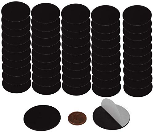 Magnetplättchen Selbstklebend Stark - Magnete zum Basteln und Kleben - selbstklebende Plättchen - Poster Bilder Unsichtbare Befestigung (32mm)