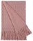 PiccoCasa Tagesdecke Fransen Kuscheldecke mit Wellenmuster aus Acryl als Bettüberwurf Wohndecke für Couch, Bett, Sofa, Reise usw. 130x150cm Rosa