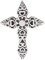 Ardour 24,6 cm antikes silbernes und schwarzes Wandkreuz für Heimdekoration. Metallkreuze zum Aufhängen, dekorative Kreuze für die Wand von Kreuzen, religiöse Heimdekoration