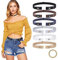 XZQTIVE 6 Stücke Schnallenfrei Elastischer Gürtel für Damen Herren, Keine Schnalle Unsichtbarer StretchGürtel Einstellbarer Keine Ausbuchtung für Jeans Hosen, für Hosengröße 80cm-120cm(32''-48'')