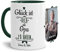 Tasse mit Spruch - Glück ist, Dich als Opa zu haben - Personalisierbare Keramiktasse mit Namen und Foto - Geschenkidee für den Opa - Innen & Henkel Dunkelgrün, 300 ml