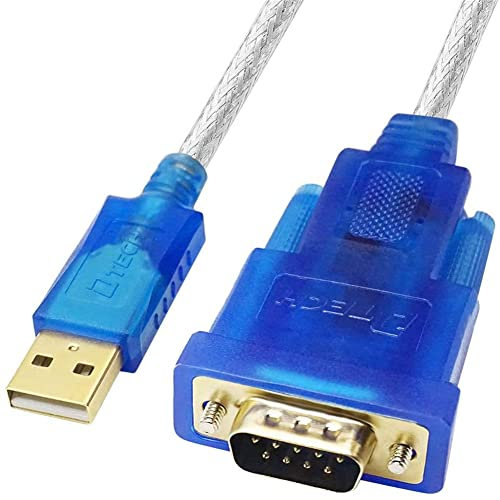 DTech USB zu RS232 Seriell Adapter kabel mit FTDI FT232RL Chipsatz DB9 RS232 Stecker unterstützt Windows 11 10 8 7 und Mac Linux (2 m)