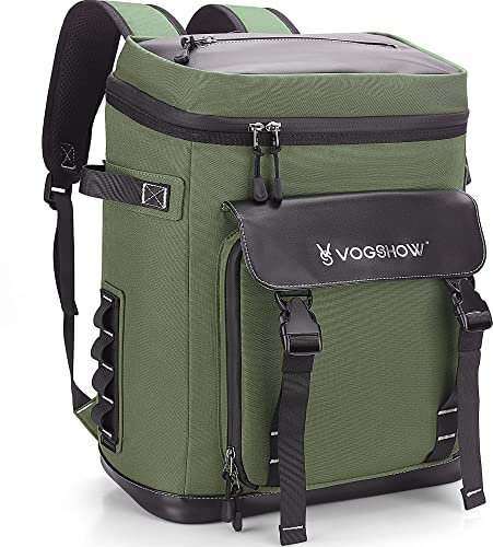 Vogshow Kühlrucksack 30L Kühltasche Gross Kühlbox Wasserdicht Picknickrucksack Auslaufsicher Thermotasche Isoliertasche Multifunktionaler Rucksäcke für Camping, Outdoor, BBQ, Reisen, Angeln, Strand