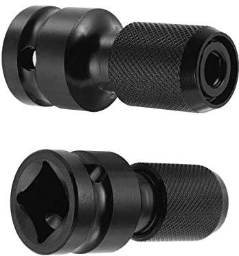 2 Pcs Fine Metal Hex Shank Socket Adapter Practical Socket Driver Quick Release Chuck Converter for Impact Ratchet Wrench Screwdriver Bit Holding Socket