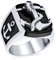 Personalisieren Schwarzer Onyx Edelstein Männer Große Rechteck Signet Nautische Marine Seil Boot Anker Ring Für Männer Checker .925 Sterling Silber Hergestellt In Turkey