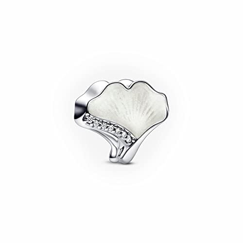 LaMenars Ginkgo Leaf Charm for 925 Sterling Silber für Damenarmbänder Halsketten Dangle Anhänger für Valentinstag Muttertag Mädchen Geschenk