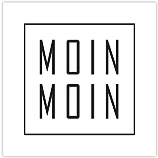 Generisch Poster Moin Moin | Plattdeutsch Willkommen 40x40 cm