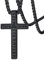 FaithHeart Black Cross Necklace Talisman Jewelry Norse Viking Runes Charm Stainless Steel Cross Crucifix Neck Chain 55cm+5cm