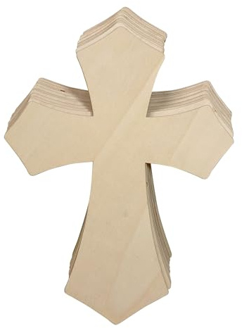 30,5 cm, 12 Stück, Holzkreuz, unlackierte Holzkreuze zum Basteln, blanko, Holzkreuz für Wanddekoration, DIY-Projekt