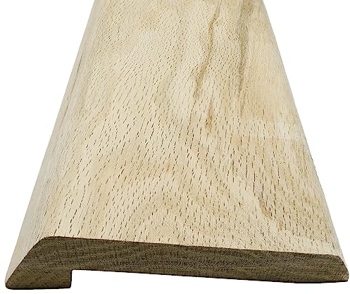Kigley Solid Red Oak Interior Threshold Wood Overlap Threshold Transition Doorways Reducer Threshold, 4 Inches Wide, 36 Inches Long