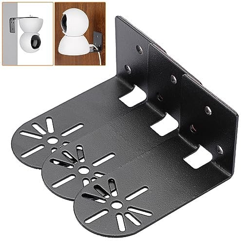 OLegei Set of 3 Wall/Celling Mount Surveillance Bracket Metal Dome Camera Mount-Universal Security Camera Mounting Bracket-CCTV Camera Indoor Mount Support (black)
