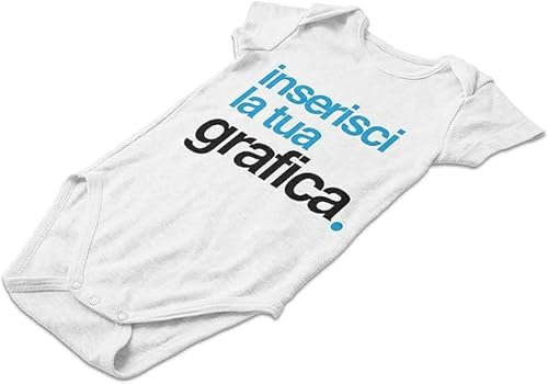Generico Point20.it - Body baby personalizzato con grafica, foto e scritta, bodino stampato bimbo o bimba - Idea gadget regalo per nascita, festa del papà, festa della mamma. (1 M)
