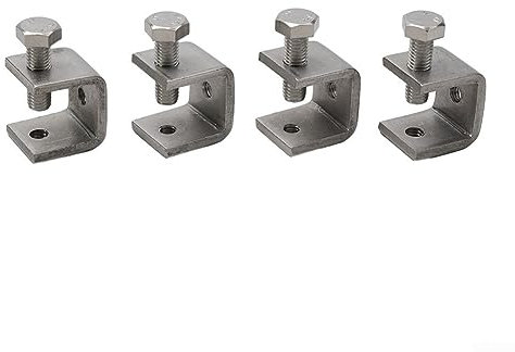 4pcs Stainless Steel C Clamps for Woodworking U Clamps Small Desk Clamp Mini Metal Desk Clip for Mounting