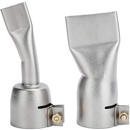 Flachdüse für Heißluftpistole, 2 Stück 20 mm 40 mm Flachschweißdüse Edelstahl Breitschlitzdüse, für Heißluftpistolen Lötzubehör Zubehör punktgenau Entlöten und Verschweißen