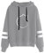 AMDOLE Langlaufski Set Damen Klassisch Komplett Frauen-Streifen-Lange Hülsen, die Hoodie Sweatershirt-Oberseiten-Bluse Bedrucken Reitshirt Damen Langarm (Grey, S)
