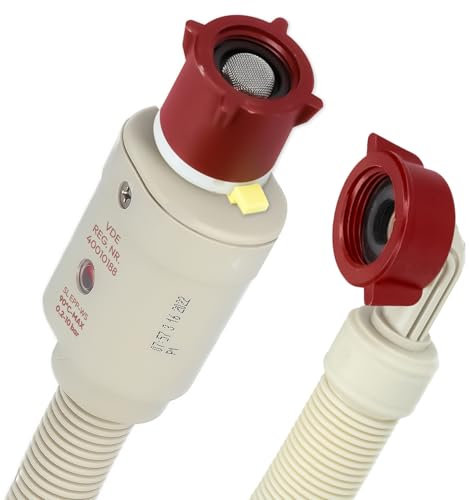 Kenekos - 1,5-3m Aquastop Schlauch für Waschmaschine Geschirrspüler inkl. Sicherheitsventil + Schmutzsieb, 3/4 Zoll Gewinde max. 90°C, Sicherheitszulaufschlauch, Zulaufschlauch Aquastopschlauch 2,5 m