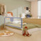 HUOLE Rausfallschutz Bett boxspringbett,Bettgitter Rausfallschutz für Kinder,Bettschutzgitter Bed Rail stabile Bauweise, Kinderbettgitter luftiges Babybettgitter für Kleinkinder-2,0 m – grau