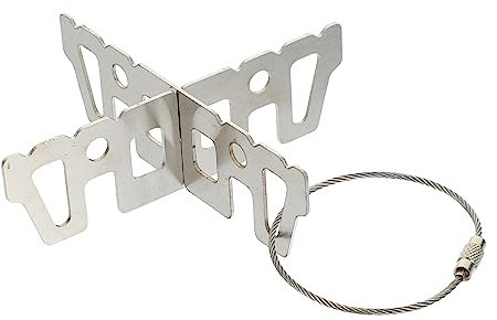 BESPORTBLE Support Réchaud à Support De Table Pour Cuisinière à Gaz Équipement De Cuisine De Camping Support De Poêle Extérieur Table De Cuisson à Gaz Voyage Acier Inoxydable Portable