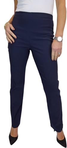 Paulo Due Elasticated Waist Trouser for Women Pull On Navy Blue (18)