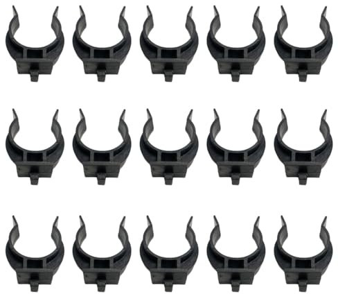 LEEQ 15 PCS Fissaggio per Battiscopa - Clip da Cucina, Clip per Zoccolo da Cucina e Staffe, Ganci per Zoccolo Cucina, Gancio Battiscopa Zoccolino Cucina, Facili da Installare