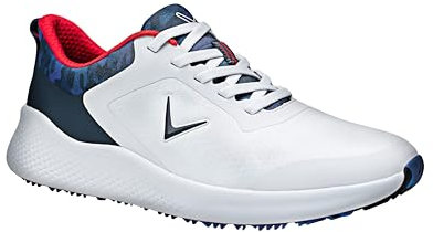 Callaway Golf Men's Star Golf Shoe, Blanco, Azul Marino, Rojo., 40 2/3 EU