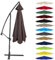 Canopy Cover 200CM 2.7M 300CM (6 Arms/8 Arms) Umbrella Replacement Cloth Cantilever Parasol Top Fabric Cover UV Protective(Color:Brown,Size:6 ribs-3m(9.8ft))