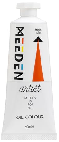 MEEDEN Peinture Huile Rouge Vif: Tube de Qualité Artiste de 60 ml/2 oz, Peinture à l'Huile Professionnelle pour la Peinture sur Toile