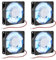 4Pcs 80mm/3.15inch for DC Fan 5V Computer Case Fan 80x80x25mm 2Pin 8025 Blue LED Power Cooling Fan DC Brushless Cooler Fan 8cm for PC Case CPU Brushless Axial Radiator Fan
