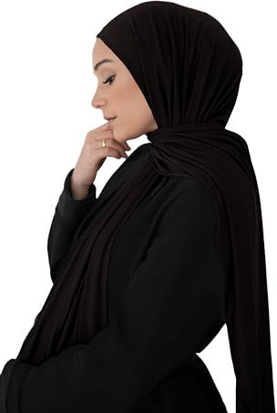 Al Yazma Cotton Jersey Hijab - Dunkelbraun - Fresia Scarf (Dunkelbraun)